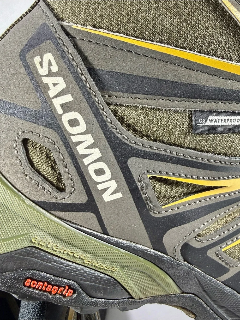 Salomon X Ultra Pioneer Men’s 9.5 Trail Hiking Waterproof Shoes Green Black Gray